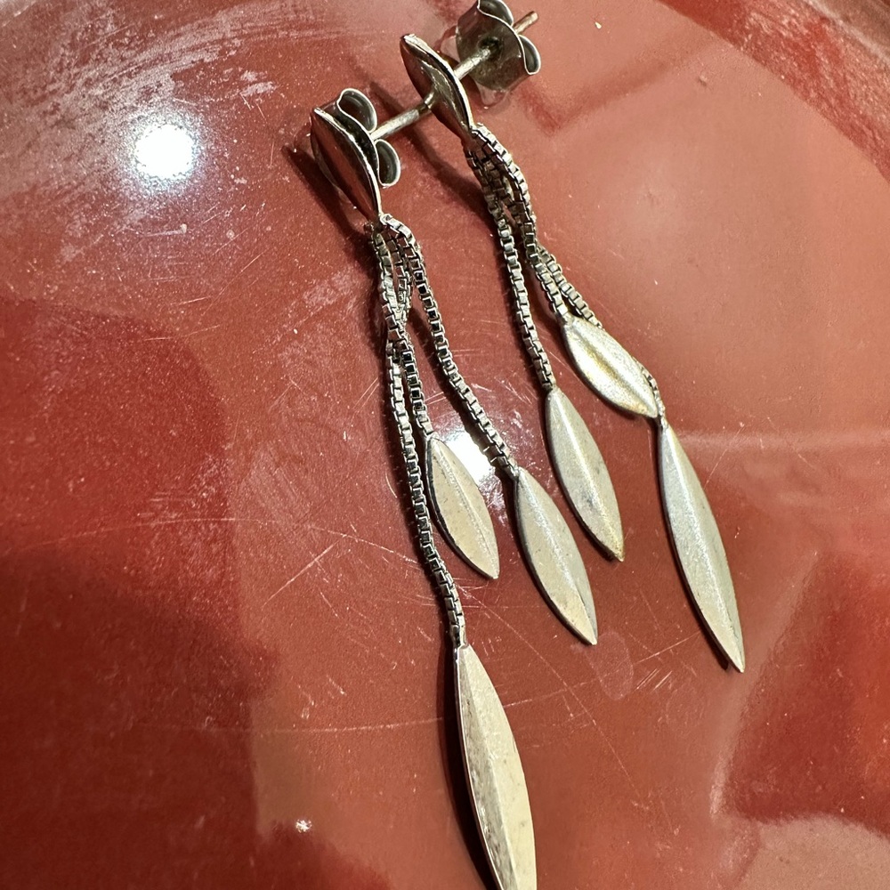 Post Chain Dangle Earrings